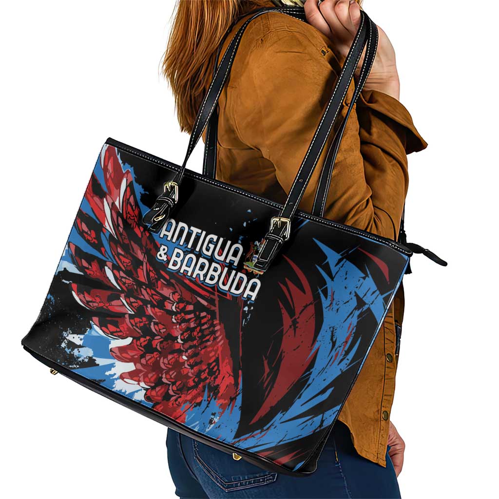 Antigua and Barbuda Cricket Leather Tote Bag Falcons Wings - Take Off - Wonder Print Shop