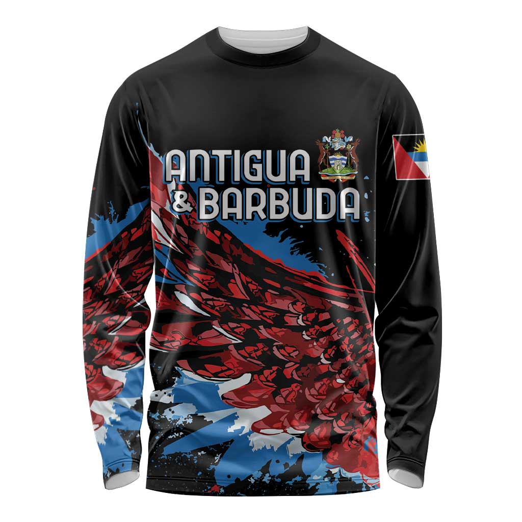 Antigua and Barbuda Cricket Custom Long Sleeve Shirt Falcons Wings - Take Off - Wonder Print Shop