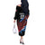 Antigua and Barbuda Cricket Custom Off The Shoulder Long Sleeve Dress Falcons Wings - Take Off - Wonder Print Shop