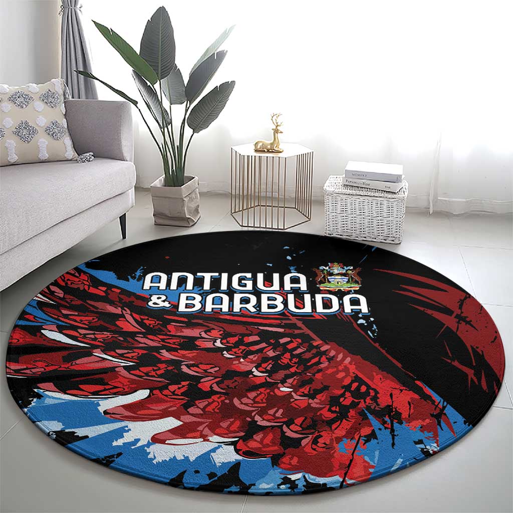 Antigua and Barbuda Cricket Round Carpet Falcons Wings - Take Off - Wonder Print Shop
