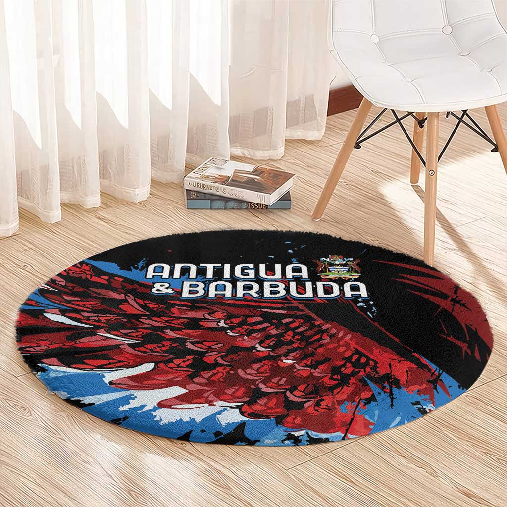 Antigua and Barbuda Cricket Round Carpet Falcons Wings - Take Off - Wonder Print Shop