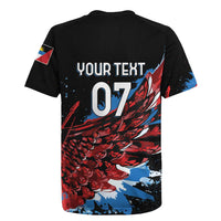 Antigua and Barbuda Cricket Custom Rugby Jersey Falcons Wings - Take Off - Wonder Print Shop