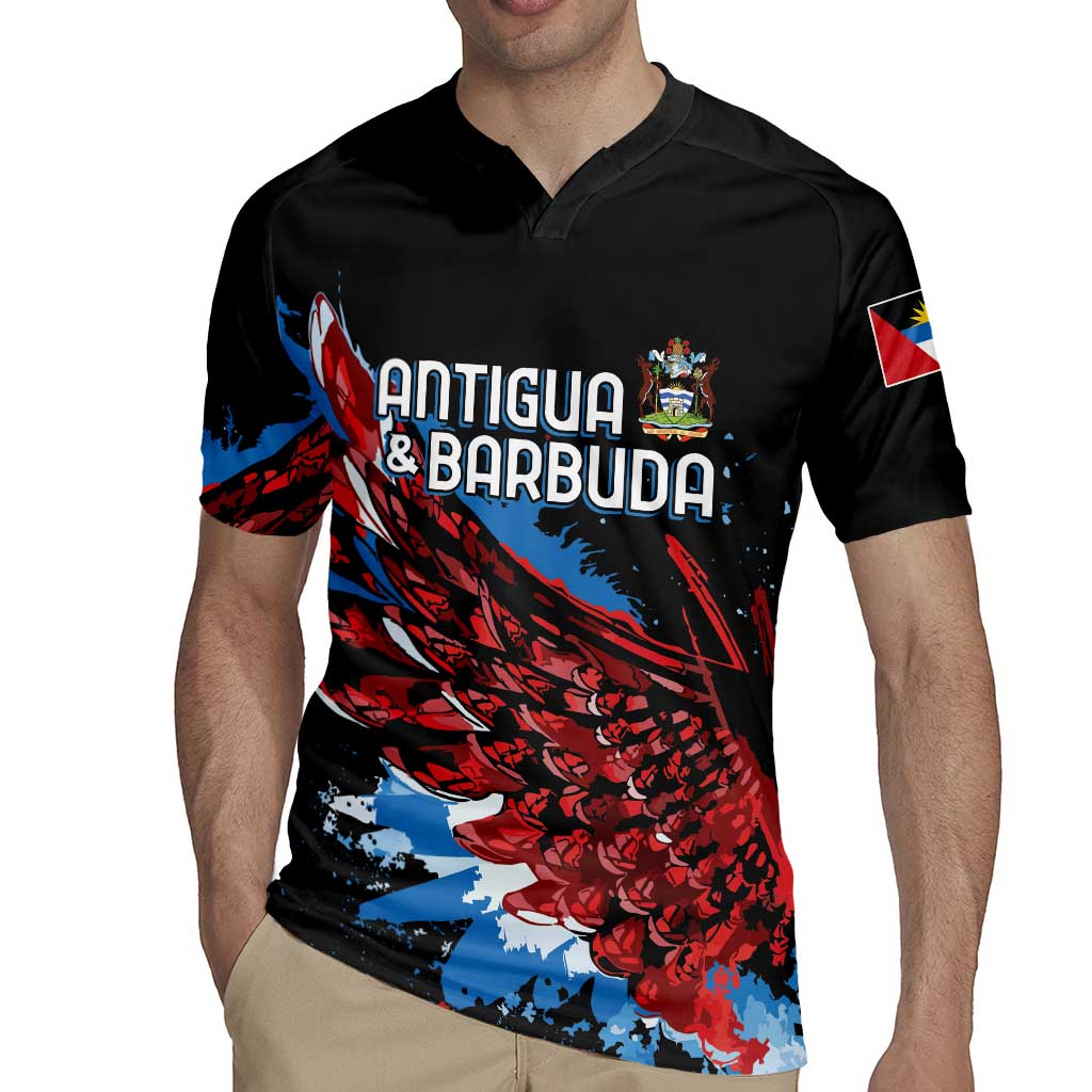 Antigua and Barbuda Cricket Custom Rugby Jersey Falcons Wings - Take Off - Wonder Print Shop