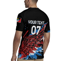 Antigua and Barbuda Cricket Custom Rugby Jersey Falcons Wings - Take Off - Wonder Print Shop