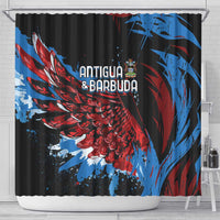 Antigua and Barbuda Cricket Shower Curtain Falcons Wings - Take Off - Wonder Print Shop
