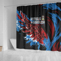 Antigua and Barbuda Cricket Shower Curtain Falcons Wings - Take Off - Wonder Print Shop