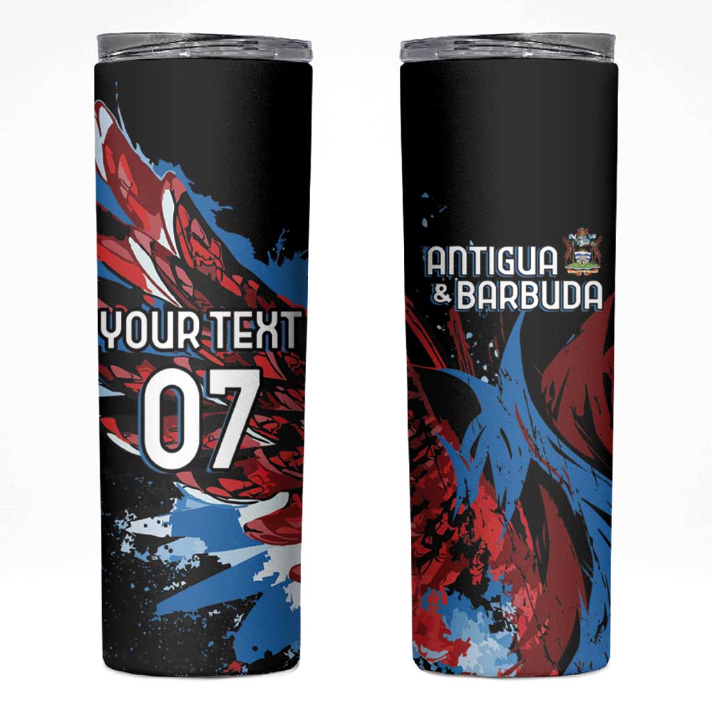 Antigua and Barbuda Cricket Custom Skinny Tumbler Falcons Wings - Take Off - Wonder Print Shop