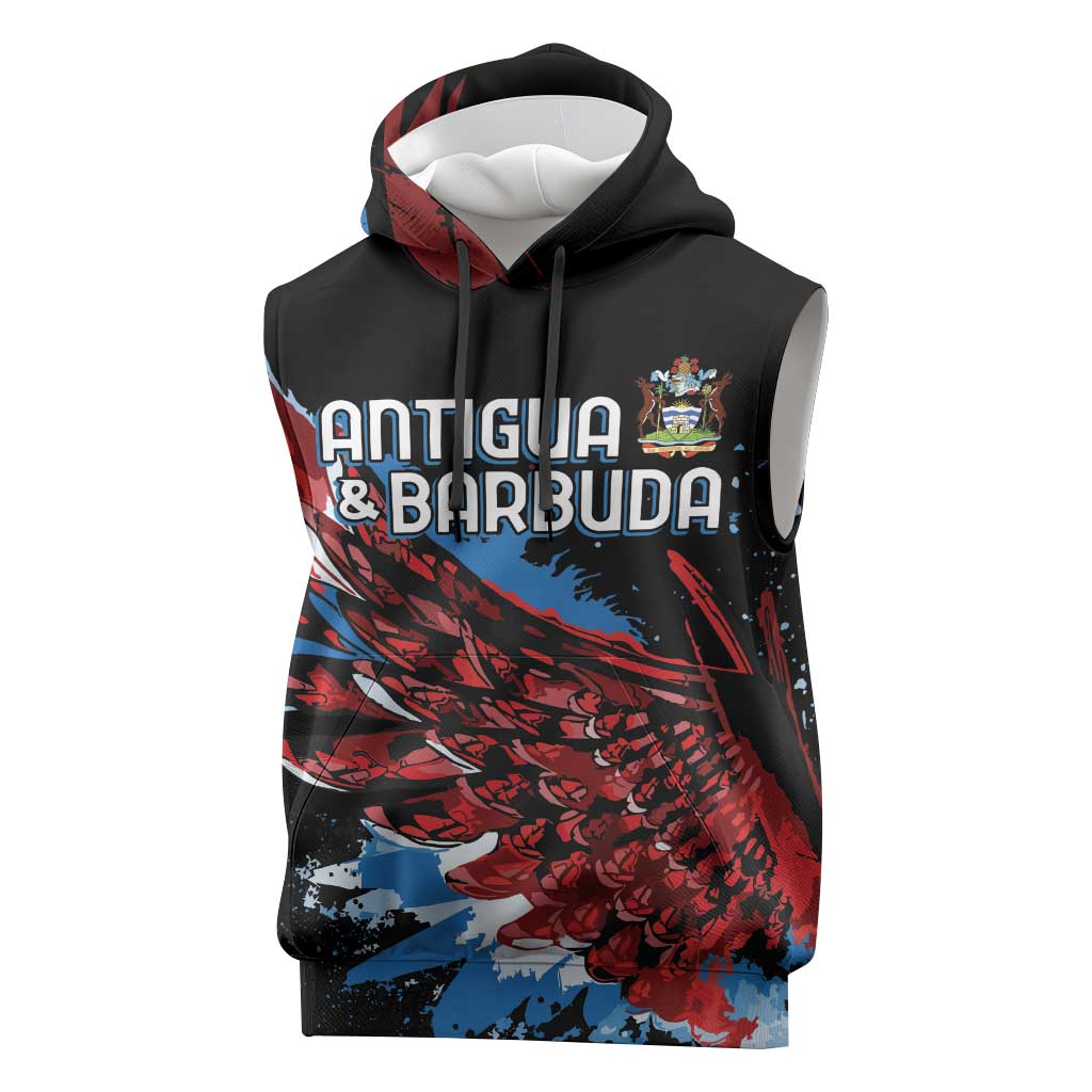 Antigua and Barbuda Cricket Custom Sleeveless Hoodie Falcons Wings - Take Off - Wonder Print Shop
