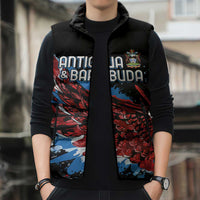 Antigua and Barbuda Cricket Custom Sleeveless Puffer Jacket Falcons Wings - Take Off - Wonder Print Shop