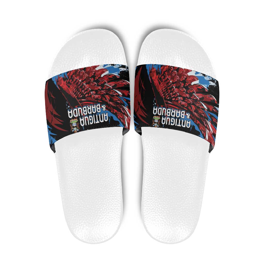 Antigua and Barbuda Cricket Slide Sandals Falcons Wings - Take Off - Wonder Print Shop