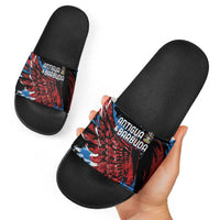 Antigua and Barbuda Cricket Slide Sandals Falcons Wings - Take Off - Wonder Print Shop