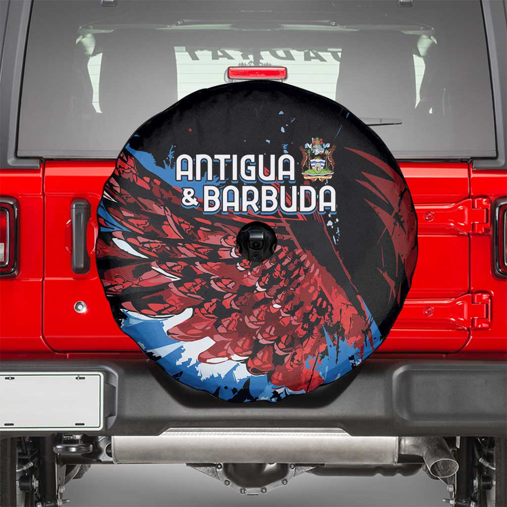 Antigua and Barbuda Cricket Spare Tire Cover Falcons Wings - Take Off - Wonder Print Shop