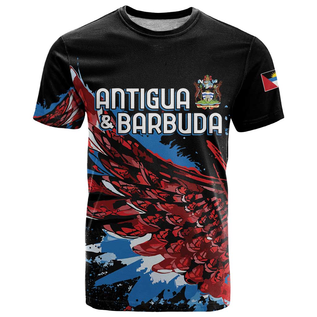 Antigua and Barbuda Cricket Custom T Shirt Falcons Wings - Take Off - Wonder Print Shop