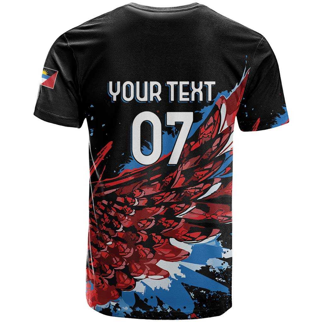 Antigua and Barbuda Cricket Custom T Shirt Falcons Wings - Take Off - Wonder Print Shop