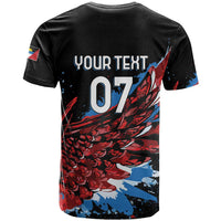 Antigua and Barbuda Cricket Custom T Shirt Falcons Wings - Take Off - Wonder Print Shop