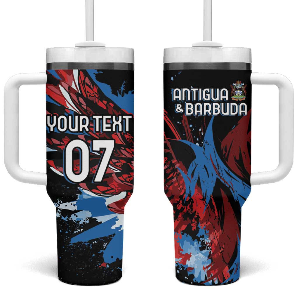 Antigua and Barbuda Cricket Custom Tumbler With Handle Falcons Wings - Take Off - Wonder Print Shop