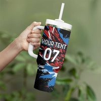 Antigua and Barbuda Cricket Custom Tumbler With Handle Falcons Wings - Take Off - Wonder Print Shop