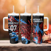 Antigua and Barbuda Cricket Custom Tumbler With Handle Falcons Wings - Take Off - Wonder Print Shop