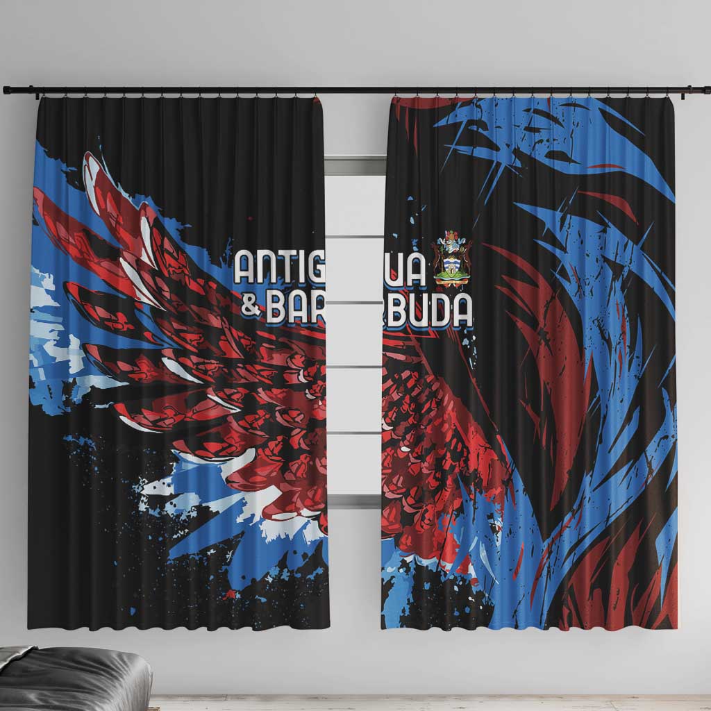 Antigua and Barbuda Cricket Window Curtain Falcons Wings - Take Off - Wonder Print Shop