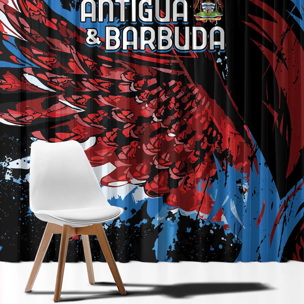 Antigua and Barbuda Cricket Window Curtain Falcons Wings - Take Off - Wonder Print Shop