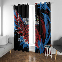 Antigua and Barbuda Cricket Window Curtain Falcons Wings - Take Off - Wonder Print Shop
