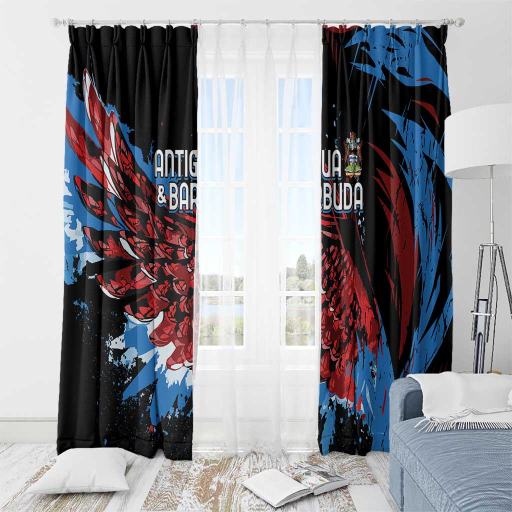 Antigua and Barbuda Cricket Window Curtain Falcons Wings - Take Off - Wonder Print Shop