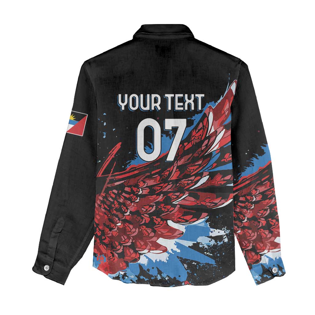 Antigua and Barbuda Cricket Custom Women Casual Shirt Falcons Wings - Take Off - Wonder Print Shop