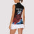 Antigua and Barbuda Cricket Custom Women Sleeveless Polo Shirt Falcons Wings - Take Off - Wonder Print Shop