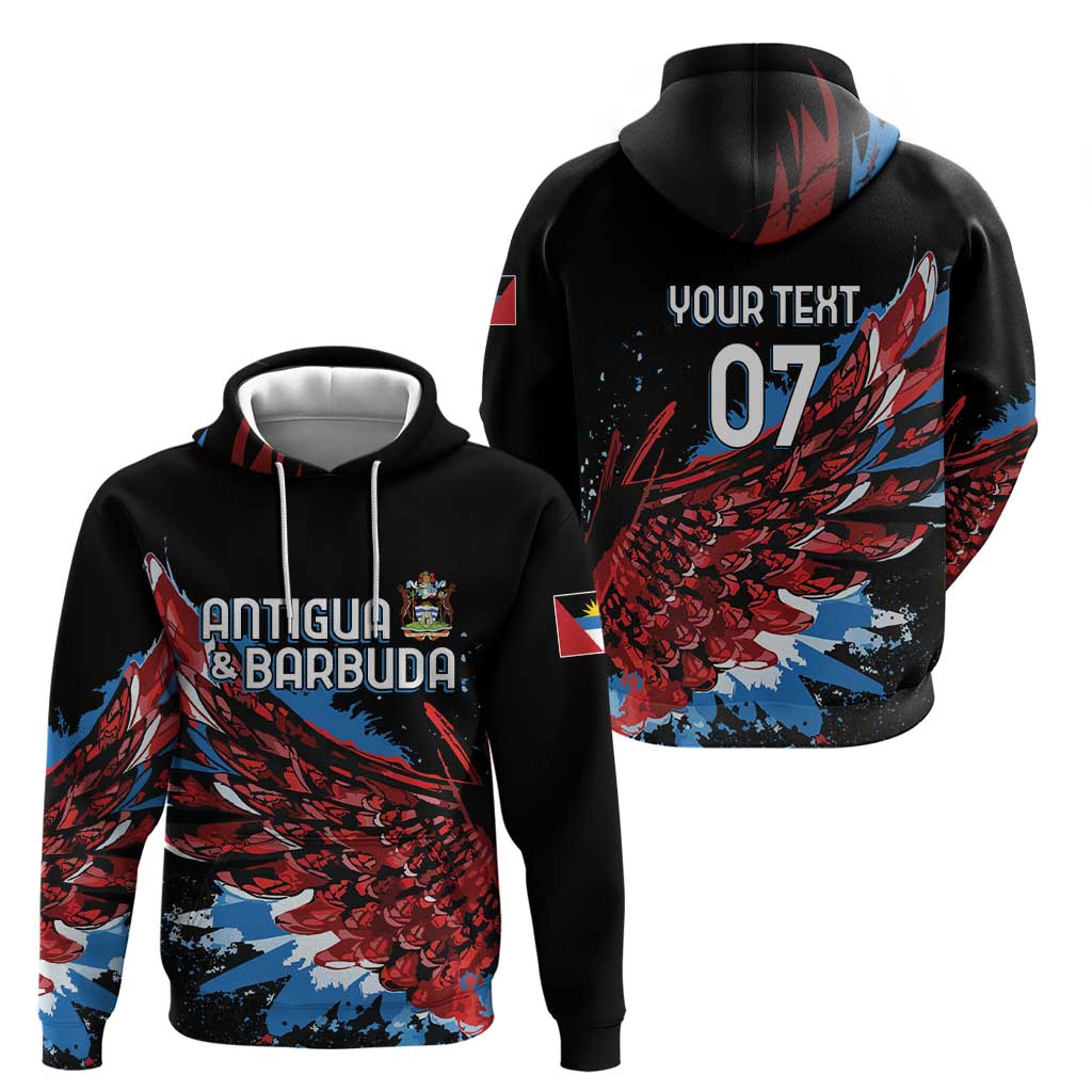 Antigua and Barbuda Cricket Custom Zip Hoodie Falcons Wings - Take Off - Wonder Print Shop