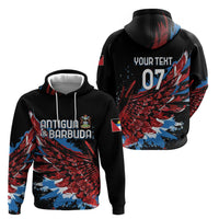 Antigua and Barbuda Cricket Custom Zip Hoodie Falcons Wings - Take Off - Wonder Print Shop