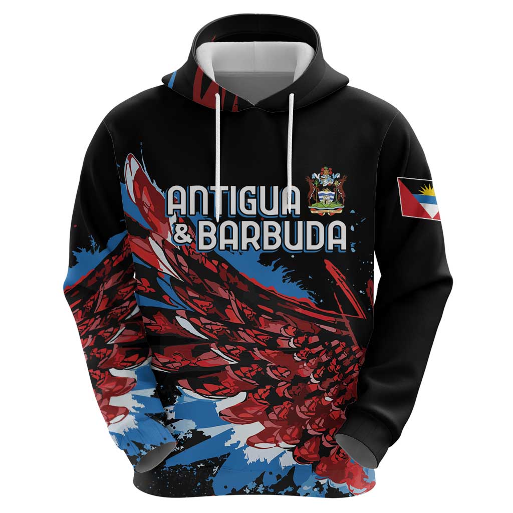 Antigua and Barbuda Cricket Custom Zip Hoodie Falcons Wings - Take Off - Wonder Print Shop