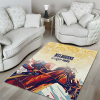 Melbourne Horse Racing Area Rug Yellow Rose Champion - Wonder Print Shop