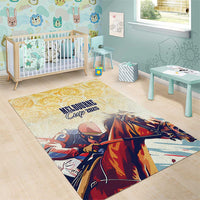 Melbourne Horse Racing Area Rug Yellow Rose Champion - Wonder Print Shop