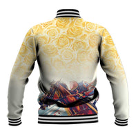 Melbourne Horse Racing Baseball Jacket Yellow Rose Champion - Wonder Print Shop