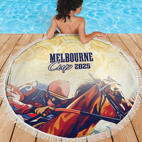 Melbourne Horse Racing Beach Blanket Yellow Rose Champion - Wonder Print Shop