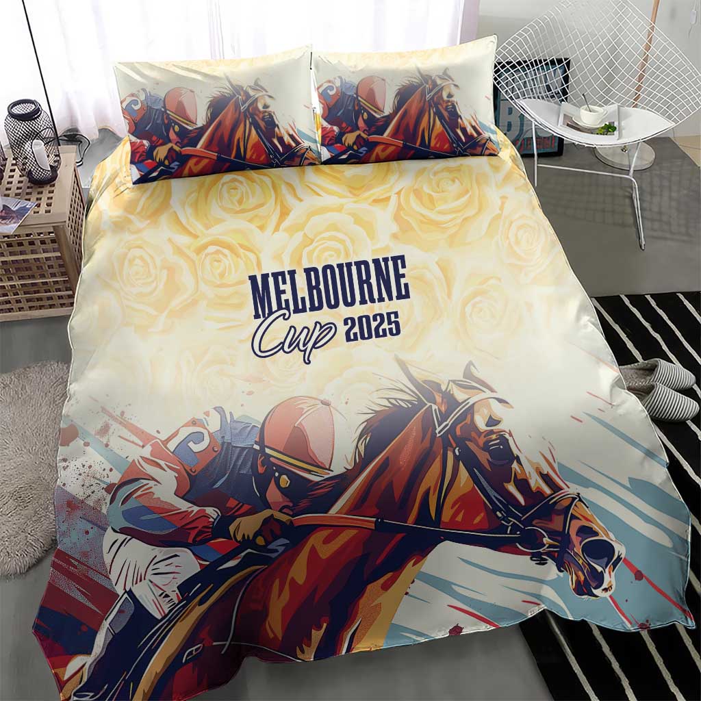 Melbourne Horse Racing Bedding Set Yellow Rose Champion - Wonder Print Shop