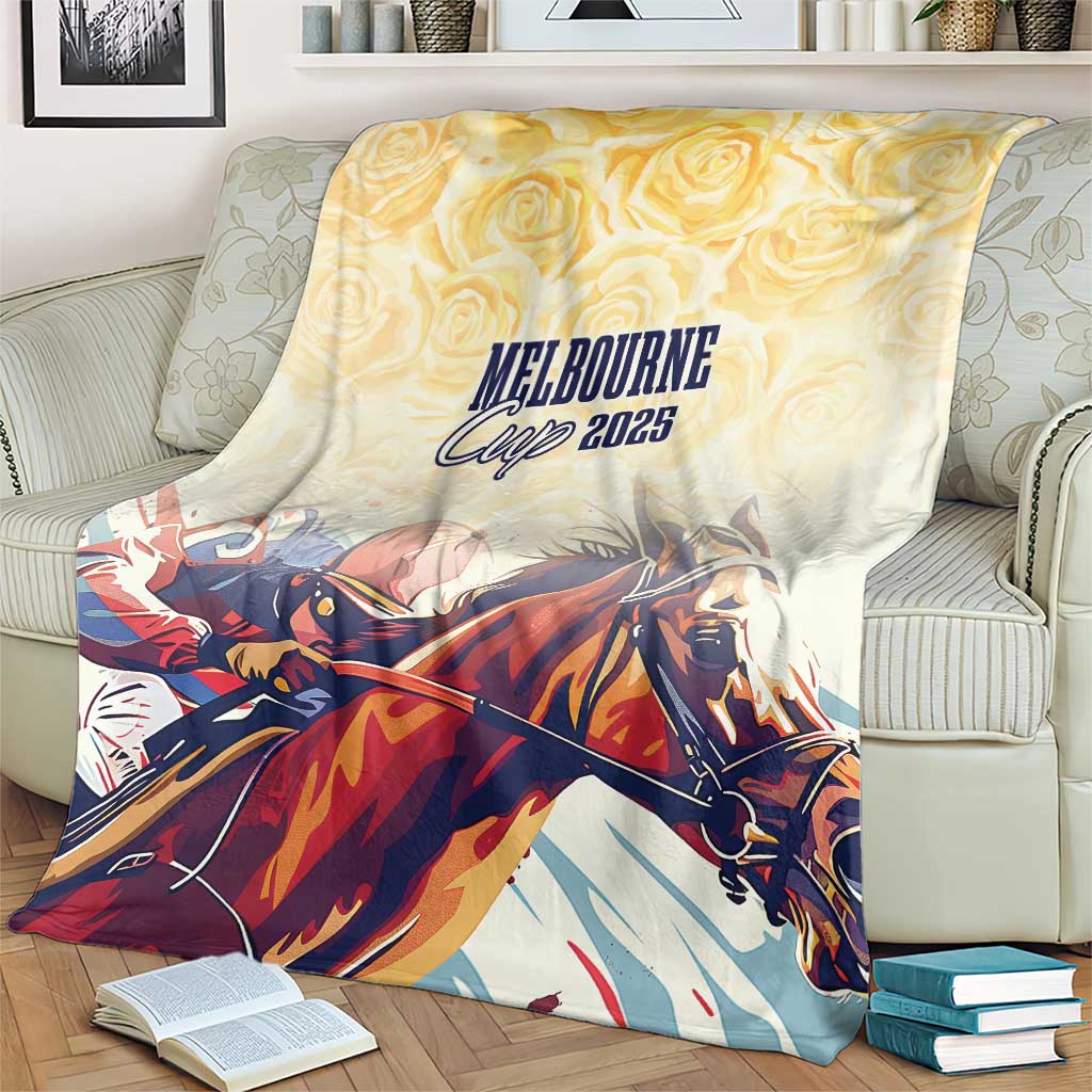Melbourne Horse Racing Blanket Yellow Rose Champion - Wonder Print Shop