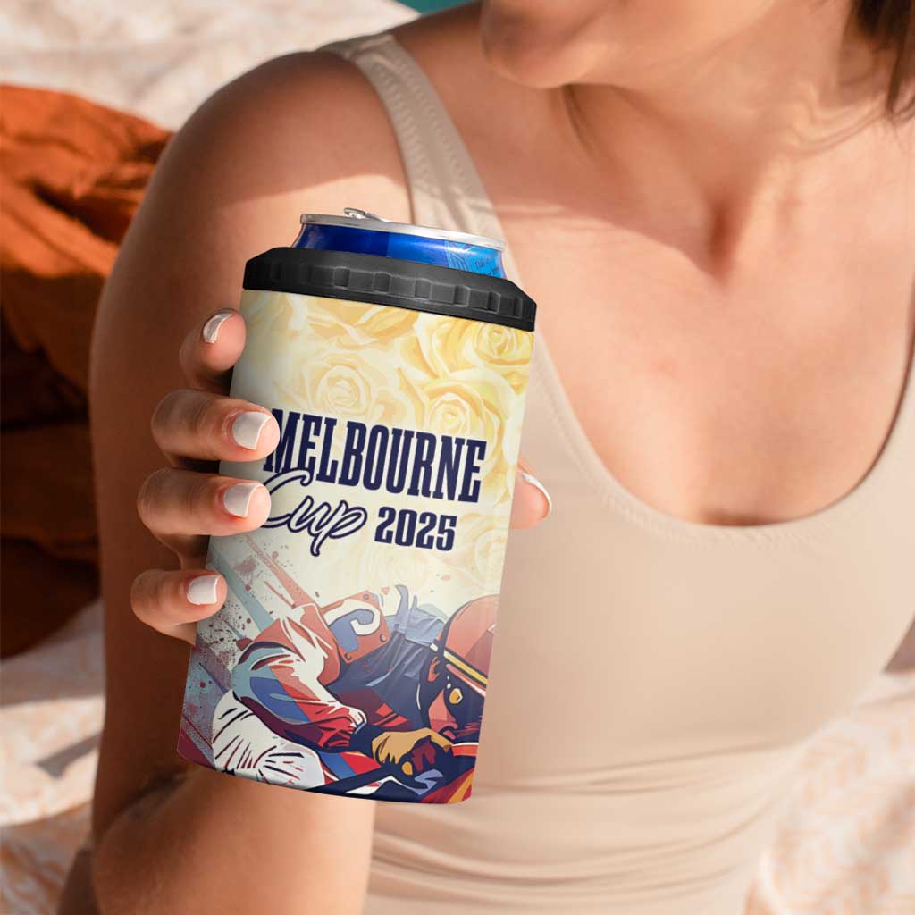 Melbourne Horse Racing 4 in 1 Can Cooler Tumbler Yellow Rose Champion - Wonder Print Shop