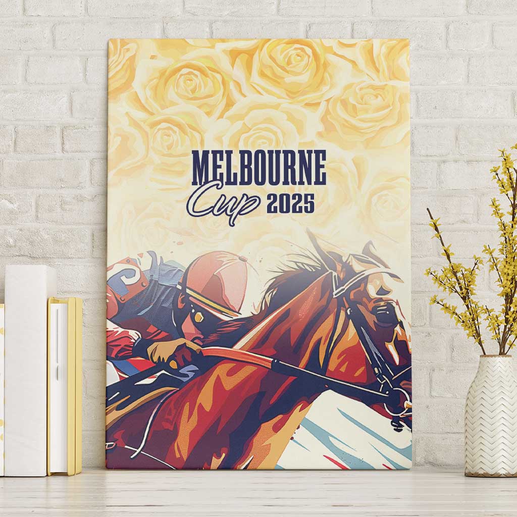 Melbourne Horse Racing Canvas Wall Art Yellow Rose Champion - Wonder Print Shop