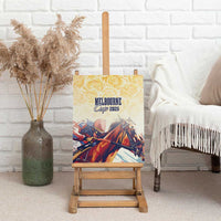 Melbourne Horse Racing Canvas Wall Art Yellow Rose Champion - Wonder Print Shop