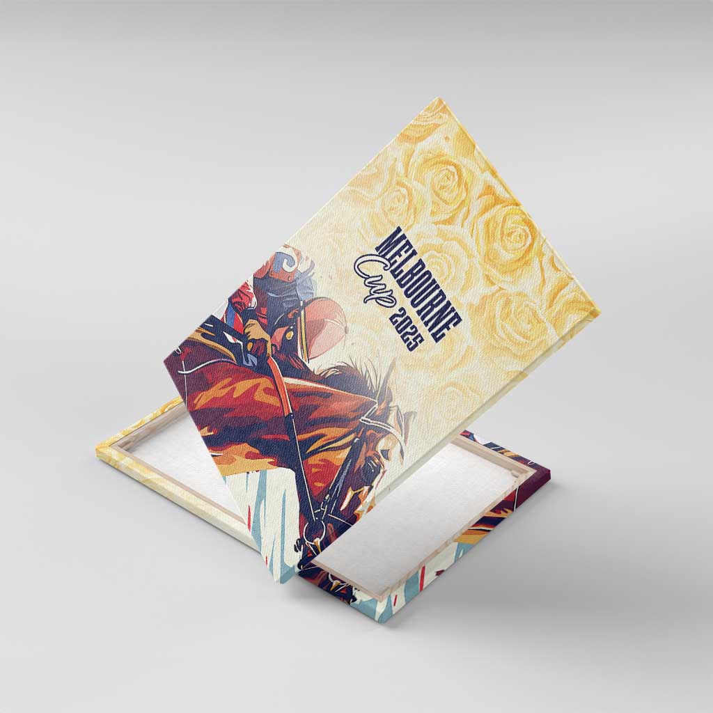 Melbourne Horse Racing Canvas Wall Art Yellow Rose Champion - Wonder Print Shop