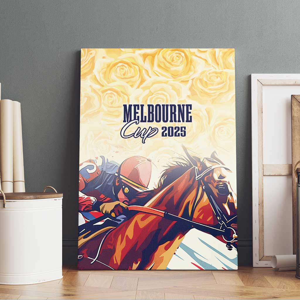 Melbourne Horse Racing Canvas Wall Art Yellow Rose Champion - Wonder Print Shop