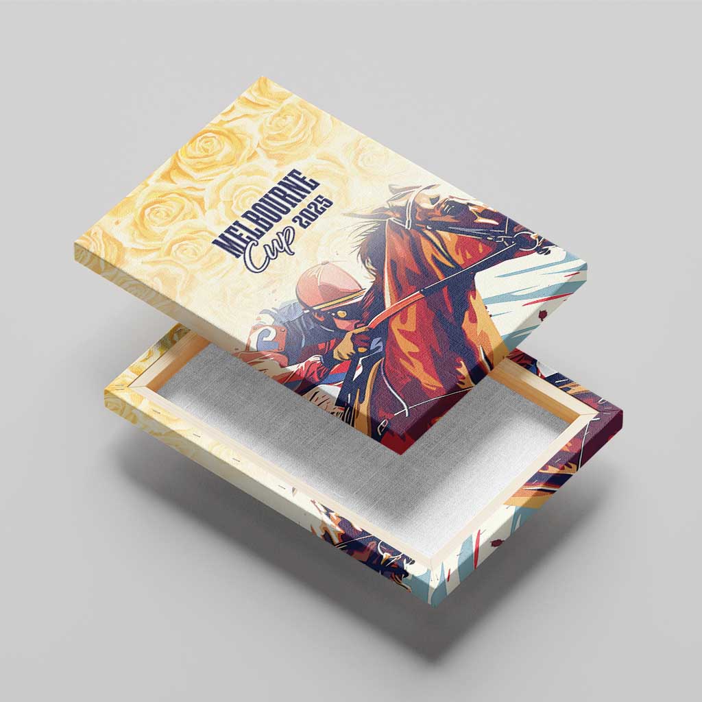 Melbourne Horse Racing Canvas Wall Art Yellow Rose Champion - Wonder Print Shop