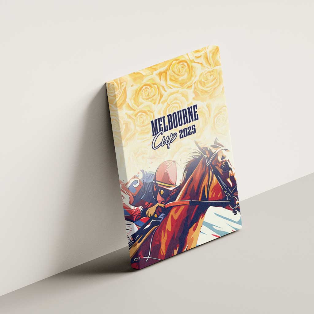 Melbourne Horse Racing Canvas Wall Art Yellow Rose Champion - Wonder Print Shop