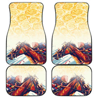 Melbourne Horse Racing Car Mats Yellow Rose Champion - Wonder Print Shop