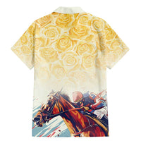 Melbourne Horse Racing Family Matching Mermaid Dress and Hawaiian Shirt Yellow Rose Champion - Wonder Print Shop