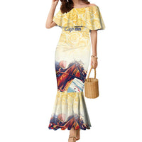 Melbourne Horse Racing Family Matching Mermaid Dress and Hawaiian Shirt Yellow Rose Champion - Wonder Print Shop