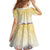 Melbourne Horse Racing Family Matching Off Shoulder Short Dress and Hawaiian Shirt Yellow Rose Champion - Wonder Print Shop