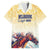 Melbourne Horse Racing Family Matching Off Shoulder Short Dress and Hawaiian Shirt Yellow Rose Champion - Wonder Print Shop