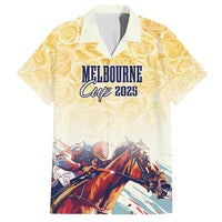 Melbourne Horse Racing Family Matching Puletasi and Hawaiian Shirt Yellow Rose Champion - Wonder Print Shop
